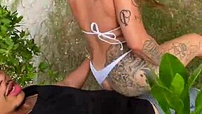 Blonde on Beach Blowjob for Money