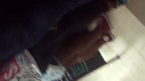 Watch this ebony ass folding in a hidden shop voyeur scene