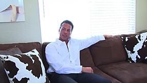 Sheena ryder loves stepdad's cock in anal handjob and blowjob, ending in facial cumshot