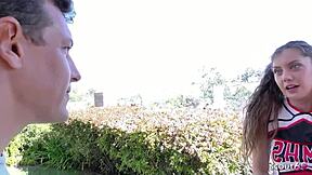 Petite cheerleader elena koshka tricks older coach into taboo fuck at home
