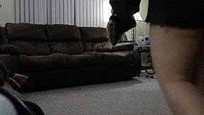 Chubby Mom Cleans The House In Shorts