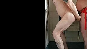 Girl fucks boyfriend's ass in kitchen, public cornfield, and bathroom with ass to mouth