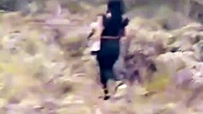 latina gets doggystyle outdoors by stranger watching her