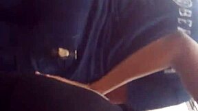 Watch this ebony ass folding in a hidden shop voyeur scene