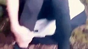 latina gets doggystyle outdoors by stranger watching her