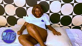 Is This Oiled Interview Sex with Dirty Talker Provocative?