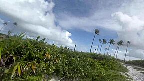 Skinny petite pornstar in blowbang, face fucking and blowjob, showing big clit and ass.