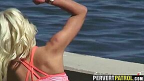 Kali Kavalli's BIG TIT BLONDE gets FUCKED in public POV