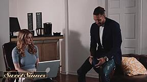 Ginger hottie gets fucked in all positions