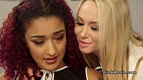 Ebony Gets Anal Strap-On Fuck In Threesome Lezdom