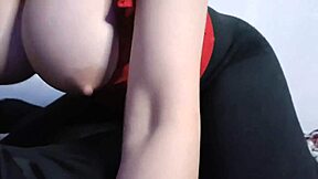 Neighbor Gives Me Tremendous Handjob and I Cum on Her Nice Tits, She's a Slut