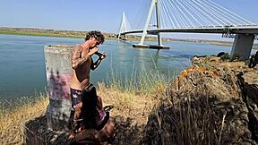 Beautiful Brazilian Damiana Flashes And Fucks On Road!