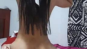 stepsister ass lick while watching porn