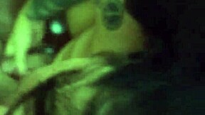 Tattooed crossdresser enjoys time with cute blond guy