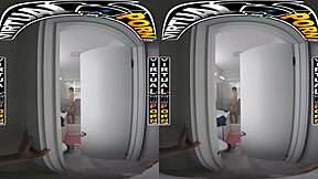 stepsister mae milano makes stepbro moan with blowjob