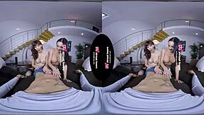 tsvirtuallovers shemale bitches fighting for a cock in group scene