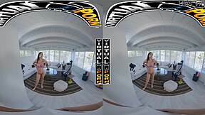 stepsister mae milano makes stepbro moan with blowjob