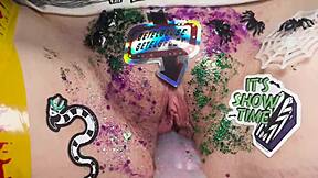 beetlejuice engages in personal play with toys