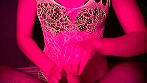 Eighteen-year-old girl gives detailed handjob to older man