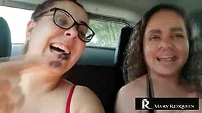 Latina Milf Natasha Sub's Big Tits Bounce In Public Car Exhibition!