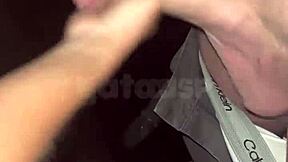 Wife enjoys time with husband in swing cabin