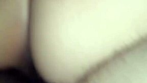 Desperate friend alone with me at home offers her ass close up