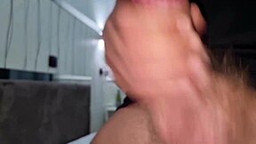 she pants and moans as dense cumshot hits in close-up, dirty italian dialogue