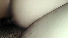 Desperate friend alone with me at home offers her ass close up
