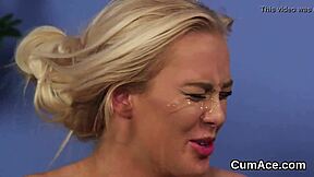 Hot Looker Receives Sperm Shot On Face While Sucking Love Juice