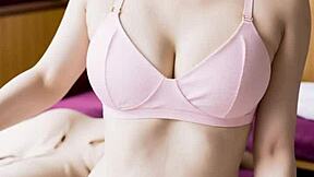 Blindfolded Asian Girls in Lingerie Receive Sensual Massages Underwear Teasing