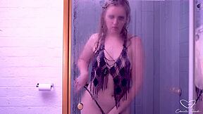 Blonde Pornstar Charlie Forde Solo Masturbates Her Pussy With Toys On Skinny Body