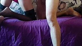 elegant mature couple shares intimate homemade moments