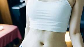 Blindfolded Asian Girls in Lingerie Receive Sensual Massages Underwear Teasing