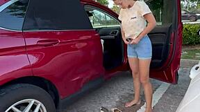 Compilation Of Dressing Up At The Car