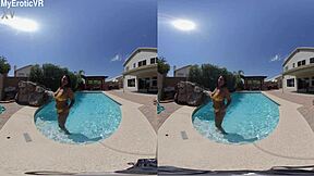 Ebony teen gets wet in vr180 preview full at myeroticvr 😍