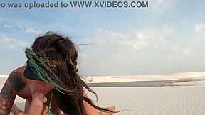 Crossdressing Babe Bends Over For Public Cowgirl And Deepthroat. Outdoor homemade scene in Maranhense sheets.