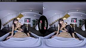 tsvirtuallovers shemale bitches fighting for a cock in group scene