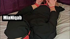 mia niqab wife shakes her ass in panties while riding rough, you watching?