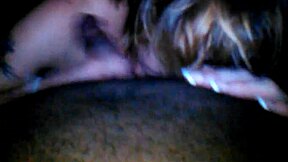 White Woman's Passionate Sucking of Big Black Cock