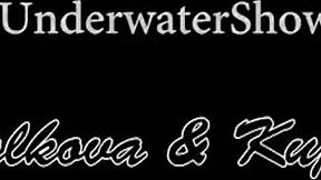 lilia mihalkova and natalia kupalka explore tight pussies underwater in the pool