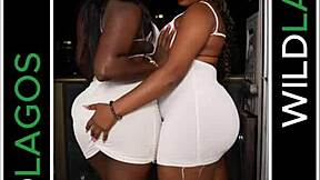 African big ass baddies riding cock with moaning and clothes ripped