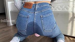 Stepmom Experiences Intense Fingering And Squirting Orgasm In Tight Wet Leggings