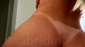 morning masturbation pink pussy close up on a window sill 😍