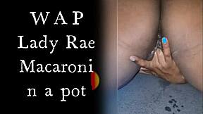 Ebony lady raex masturbates close up with big tits