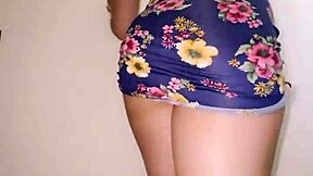 Homemade video of a young Mexican girl in a mini dress