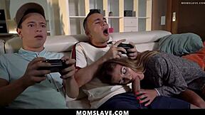 Sexy milfs ride stepsons cocks while gaming cheating group big ass