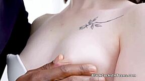european hottie nervously meets big black cock for the first time in interracial encounter
