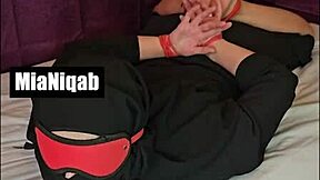 mia niqab wife shakes her ass in panties while riding rough, you watching?