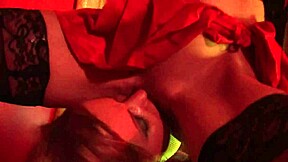 cindy behr and karen wood as busty milfs teasing with pantyhose and toys