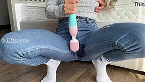 Stepmom Experiences Intense Fingering And Squirting Orgasm In Tight Wet Leggings